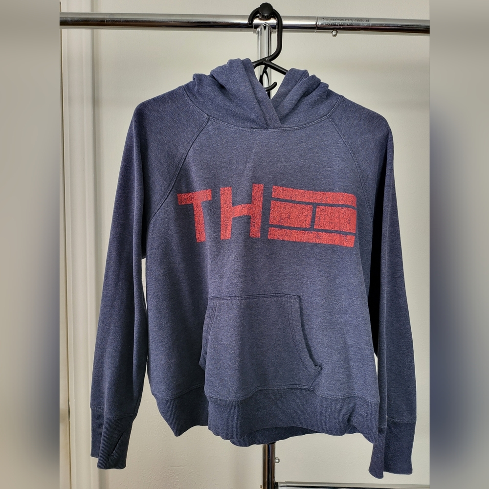 Tommy Hilfiger Blue Hoodie with Red Logo